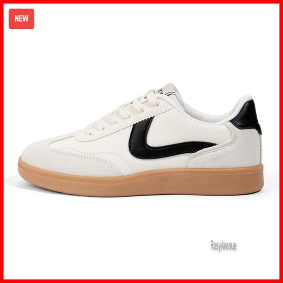 Women's Retro Sneakers Non-Slip Comfort Casual Walking Shoes Lace-Up